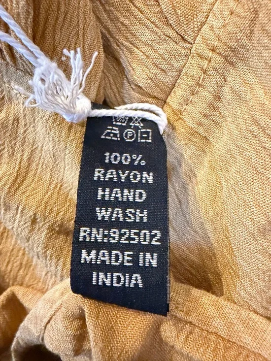 Sacred Threads Mustard Yellow Embroidered Sleeveless Tunic Dress - Picture 8 of 9